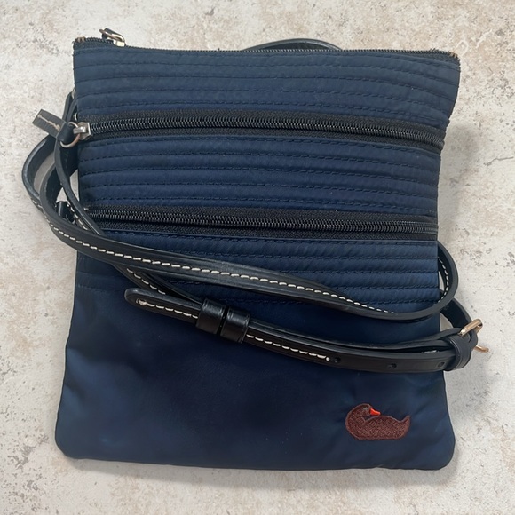 Dooney & Bourke - Triple Zip Crossbody Purse - Navy - Picture 1 of 6